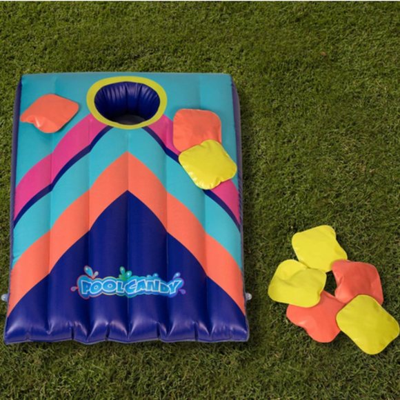 PoolCandy Inflatable Cornhole Game Pool Floating NEW! - Picture 1 of 11